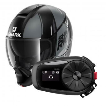 Modular Shark Evojet Vyda Mat KAS + Kit Bluetooth 5S Solo