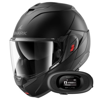 Casque Modular Shark Oxo Blank Mat KMA + Kit bluetooth 5R Lite Solo Casque Modular Shark Oxo Blank Mat KMA + Kit bluetooth 5R Lite Solo