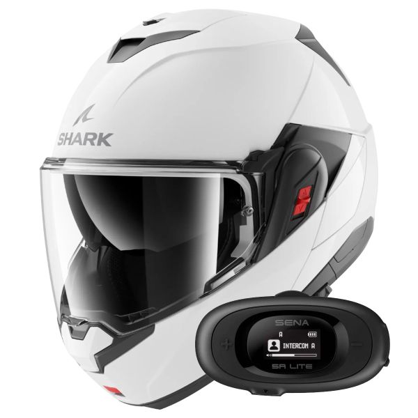 Modular Shark Oxo Blank W05 + Kit bluetooth 5R Lite Solo