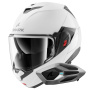 Casque Modular Shark Oxo Blank W05 + Kit Bluetooth Sena for Shark Mesh Solo