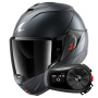 Casque Modular Shark Oxo Dark Shadow Mat B16 + Kit Bluetooth 5S Solo