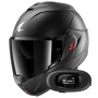 Casque Modular Shark Oxo Dark Shadow Mat Titan Mat A08 + Kit bluetooth 5R Lite Solo