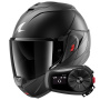 Casque Modular Shark Oxo Dark Shadow Mat Titan Mat A08 + Kit Bluetooth 5S Solo