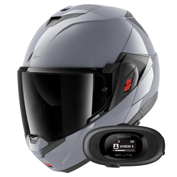 Modular Shark Oxo Dark Shadow S05 + Kit bluetooth 5R Lite Solo