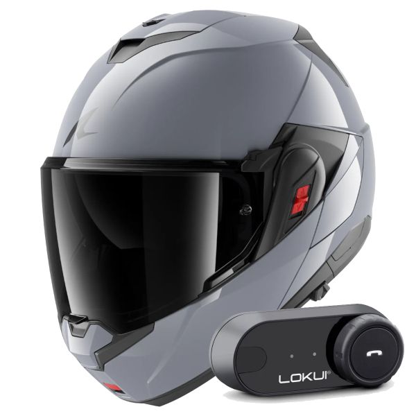 Modular Shark Oxo Dark Shadow S05 + Kit Bluetooth Lokui K30 Modular Shark Oxo Dark Shadow S05 + Kit Bluetooth Lokui K30