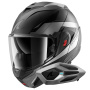 Casque Modular Shark Oxo Mekarium Mat AUK + Kit Bluetooth Sena for Shark Mesh Solo