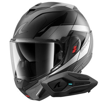 Casque Modular Shark Oxo Mekarium Mat AUK + Kit Bluetooth Sena for Shark Solo Casque Modular Shark Oxo Mekarium Mat AUK + Kit Bluetooth Sena for Shark Solo