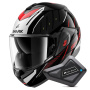 Casque Modular Shark Oxo Rydger KSR + Kit Bluetooth BT Mini