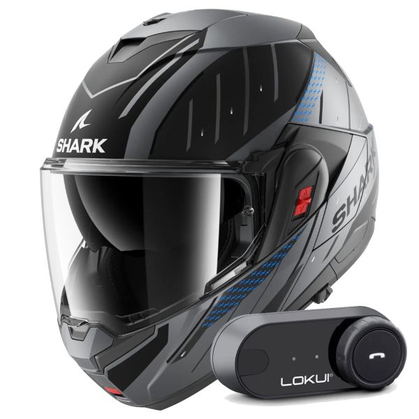 Modular Shark Oxo Rydger Mat ABK + Kit Bluetooth Lokui K30 Modular Shark Oxo Rydger Mat ABK + Kit Bluetooth Lokui K30