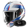 Casque Modular Shark Oxo Sikter WUB + Kit bluetooth 5R Lite Solo