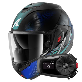 Casque Modular Shark Oxo Speed-Tech KBW + Kit Bluetooth 5S Solo Casque Modular Shark Oxo Speed-Tech KBW + Kit Bluetooth 5S Solo