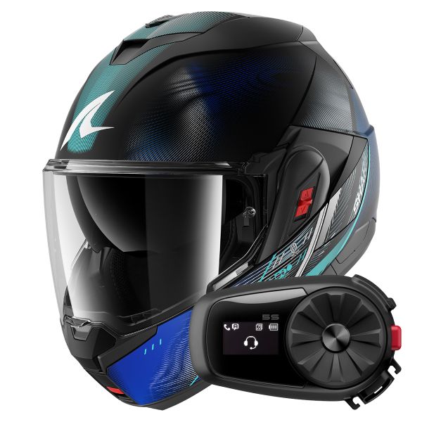 Modular Shark Oxo Speed-Tech KBW + Kit Bluetooth 5S Solo