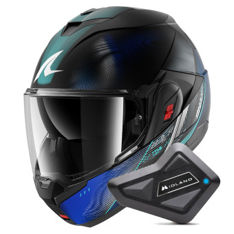 Casque Modular Shark Oxo Speed-Tech KBW + Kit Bluetooth BT Mini Casque Modular Shark Oxo Speed-Tech KBW + Kit Bluetooth BT Mini