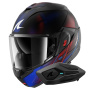 Casque Modular Shark Oxo Speed-Tech Mat KBR + Kit Bluetooth Sena for Shark Solo
