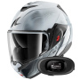 Casque Modular Shark Oxo Speed-Tech SWK + Kit bluetooth 5R Lite Solo