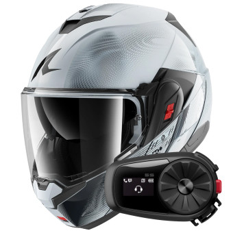 Casque Modular Shark Oxo Speed-Tech SWK + Kit Bluetooth 5S Solo Casque Modular Shark Oxo Speed-Tech SWK + Kit Bluetooth 5S Solo