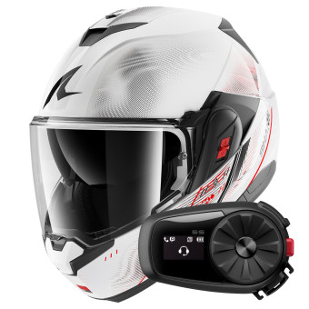Casque Modular Shark Oxo Speed-Tech WRK + Kit Bluetooth 5S Solo Casque Modular Shark Oxo Speed-Tech WRK + Kit Bluetooth 5S Solo