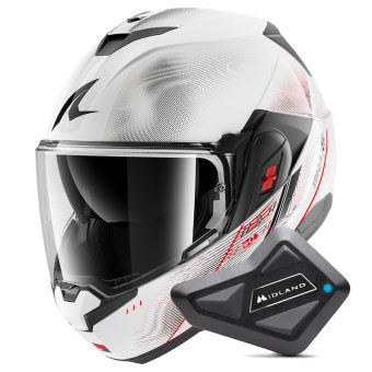 Casque Modular Shark Oxo Speed-Tech WRK + Kit Bluetooth BT Mini Casque Modular Shark Oxo Speed-Tech WRK + Kit Bluetooth BT Mini