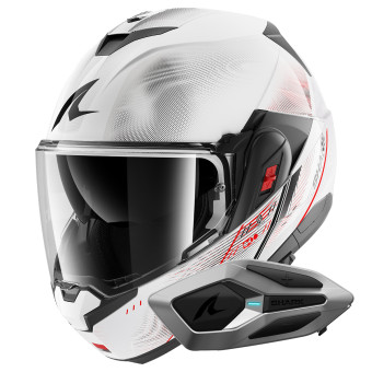 Casque Modular Shark Oxo Speed-Tech WRK + Kit Bluetooth Sena for Shark Mesh Solo Casque Modular Shark Oxo Speed-Tech WRK + Kit Bluetooth Sena for Shark Mesh Solo