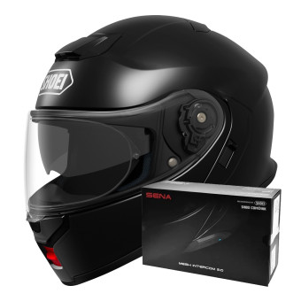 Modular Shoei Neotec 3 Black + Intercom Sena SRL-03