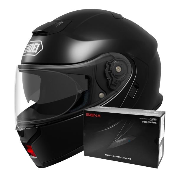 Modular Shoei Neotec 3 Negro + Intercomunicador Sena SRL-03