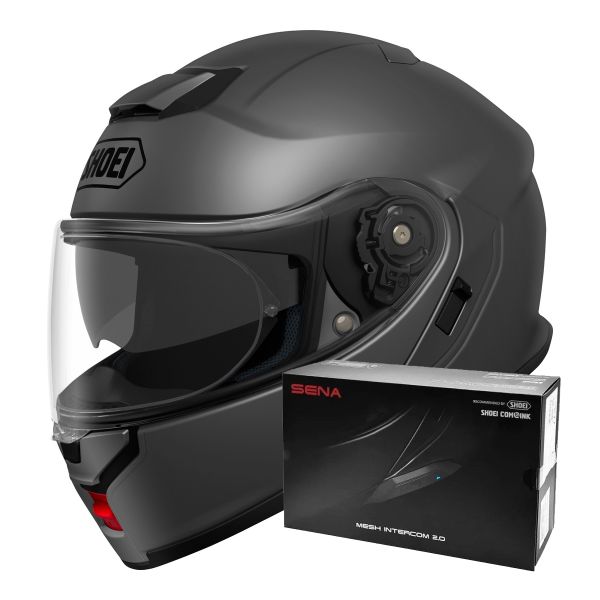 Modular Shoei Neotec 3 Gris Profundo Mate + Interfono Sena SRL-03