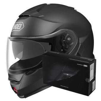 Modular Shoei Neotec II Matt Black + Intercom Sena SRL-Mesh