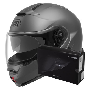 Modular Shoei Neotec II Matt Deep Grey + Intercom Sena SRL-Mesh