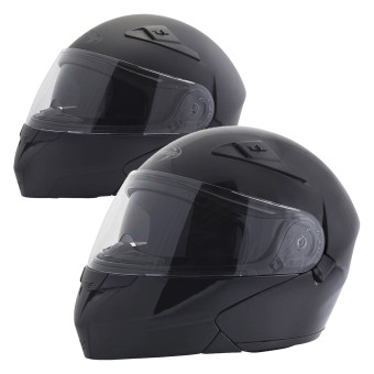 Modular Stormer Pack 2 cascos modulares Turn negro + Turn negro mate