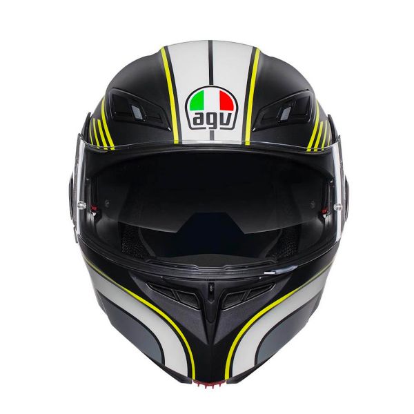 Detalles de Casco Moto AGV Modular Compact Boston Black Grey Yellow TALLA XS Detalles de Casco Moto AGV Modular Compact Boston Black Grey Yellow TALLA XS