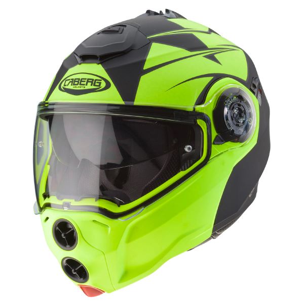 Modular Caberg Droid Patriot Negro Mate Amarillo