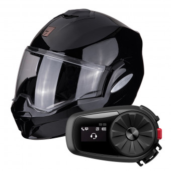 Modular Scorpion Exo Tech Negro + Kit Bluetooth Sena 5S Solo