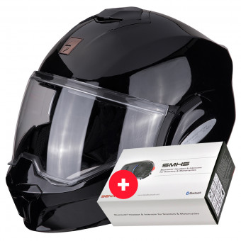 Modular Scorpion Exo Tech Negro + Kit Bluetooth Sena SMH5