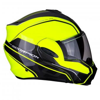 Scorpion Exo Tech Time-Off Amarillo Neon Plata + Kit Bluetooth Sena SMH5