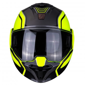 Scorpion Exo Tech Time-Off Amarillo Neon Plata + Kit Bluetooth Sena SMH5