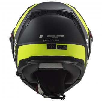 LS2 Metro Evo P/J Rapid Matt Black Yellow FF324