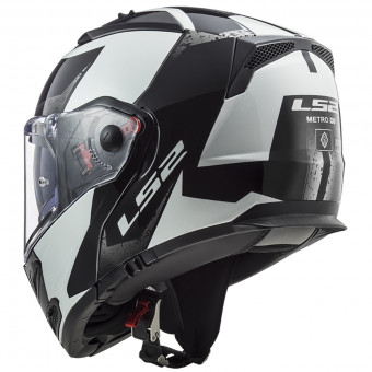 LS2 Metro Evo P/J Sub Black Glow White FF324