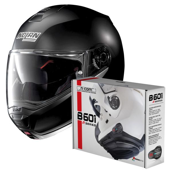 Modular Nolan N100 5 Classic N-Com Flat Black 10 + Kit Bluetooth B1.4