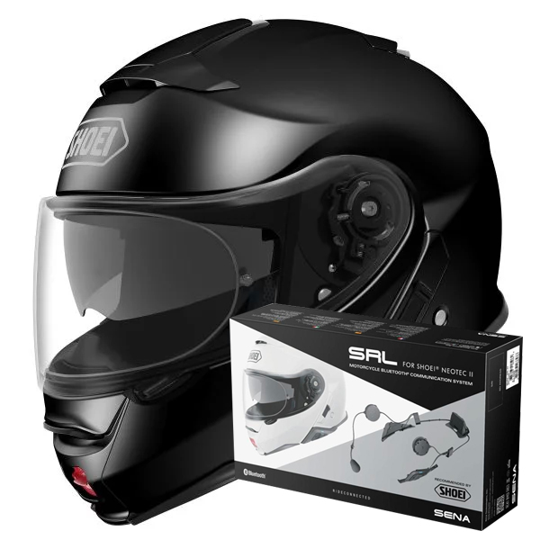 Pack Kit Bluetooth : Shoei Neotec Black + Intercom Sena Gt-Air 2 SRL-02 | iCasque.es