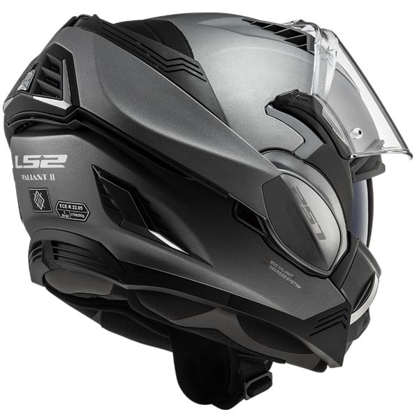 LS2 Valiant II Matt Titanium FF900 + Kit Bluetooth 5S Solo
