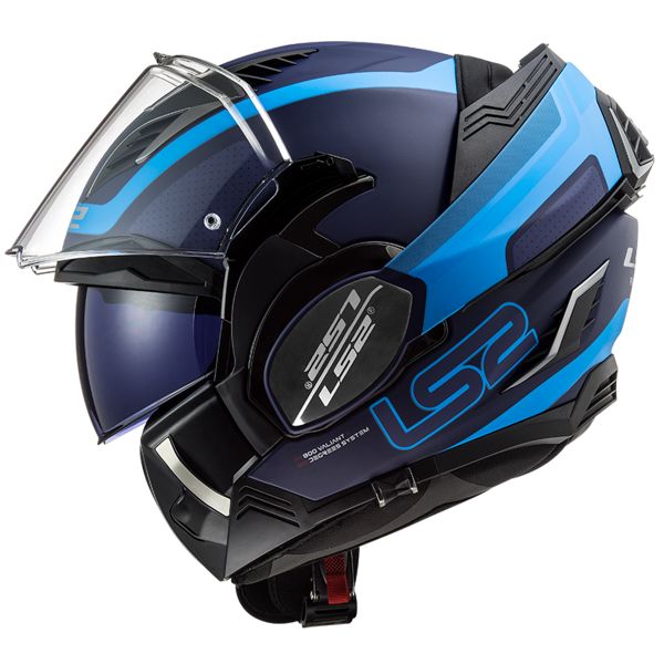 LS2 Valiant II Orbit Matt Blue FF900 + Kit Bluetooth SMH5 Solo