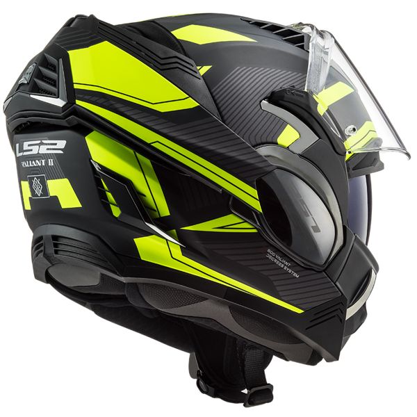 LS2 Valiant II Revo Black H-V Yellow FF900 + Kit Bluetooth SMH5 Solo