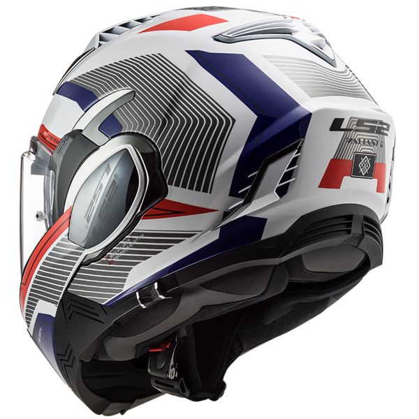 LS2 Valiant II Revo White Red Blue FF900 + Kit Bluetooth 5S Solo