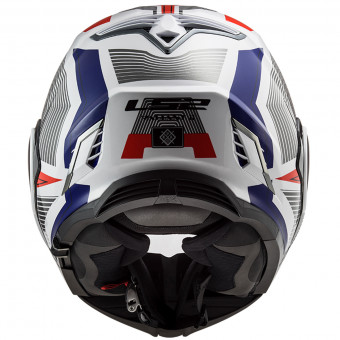 LS2 Valiant II Revo White Red Blue FF900 + Kit Bluetooth 5S Solo