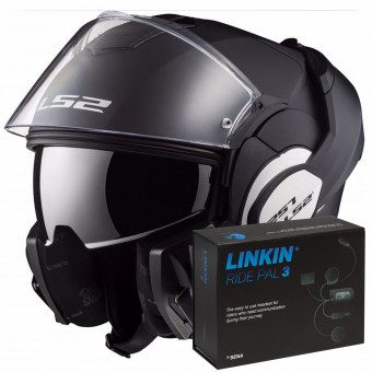 Casque Modular LS2 Valiant Solid Matt Black FF399 Casque Modular LS2 Valiant Solid Matt Black FF399