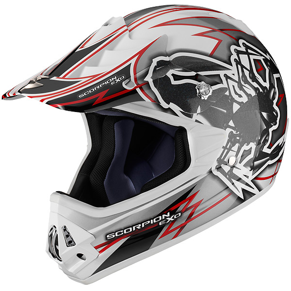 casco moto Scorpion VX-17 Air Bugster Negro Rojo