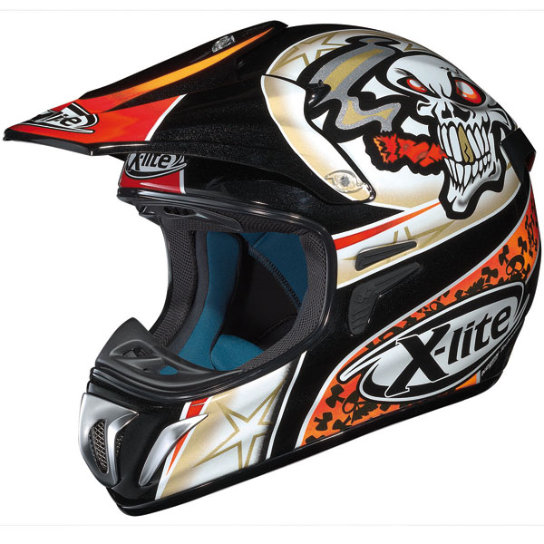 casco moto X-lite X-501 Gambler Black Naranja 25