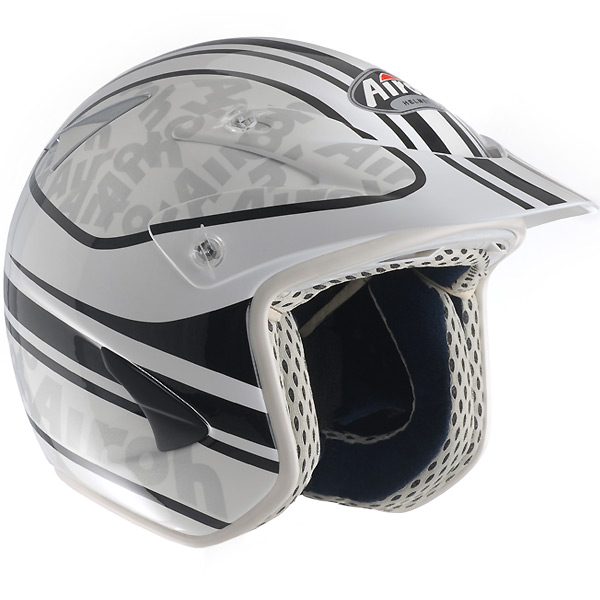 casco moto Airoh Rock carbon kevlar Words Blanco RKWB
