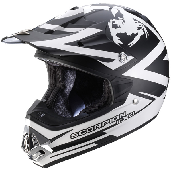 casco moto Scorpion VX-17 Air Smasher Negro Blanco