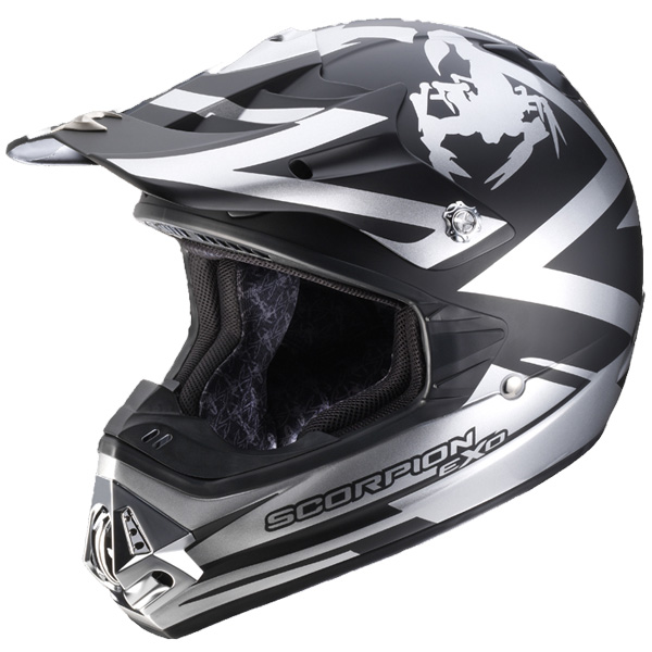 casco moto Scorpion VX-17 Air Smasher Negro Hypersilver